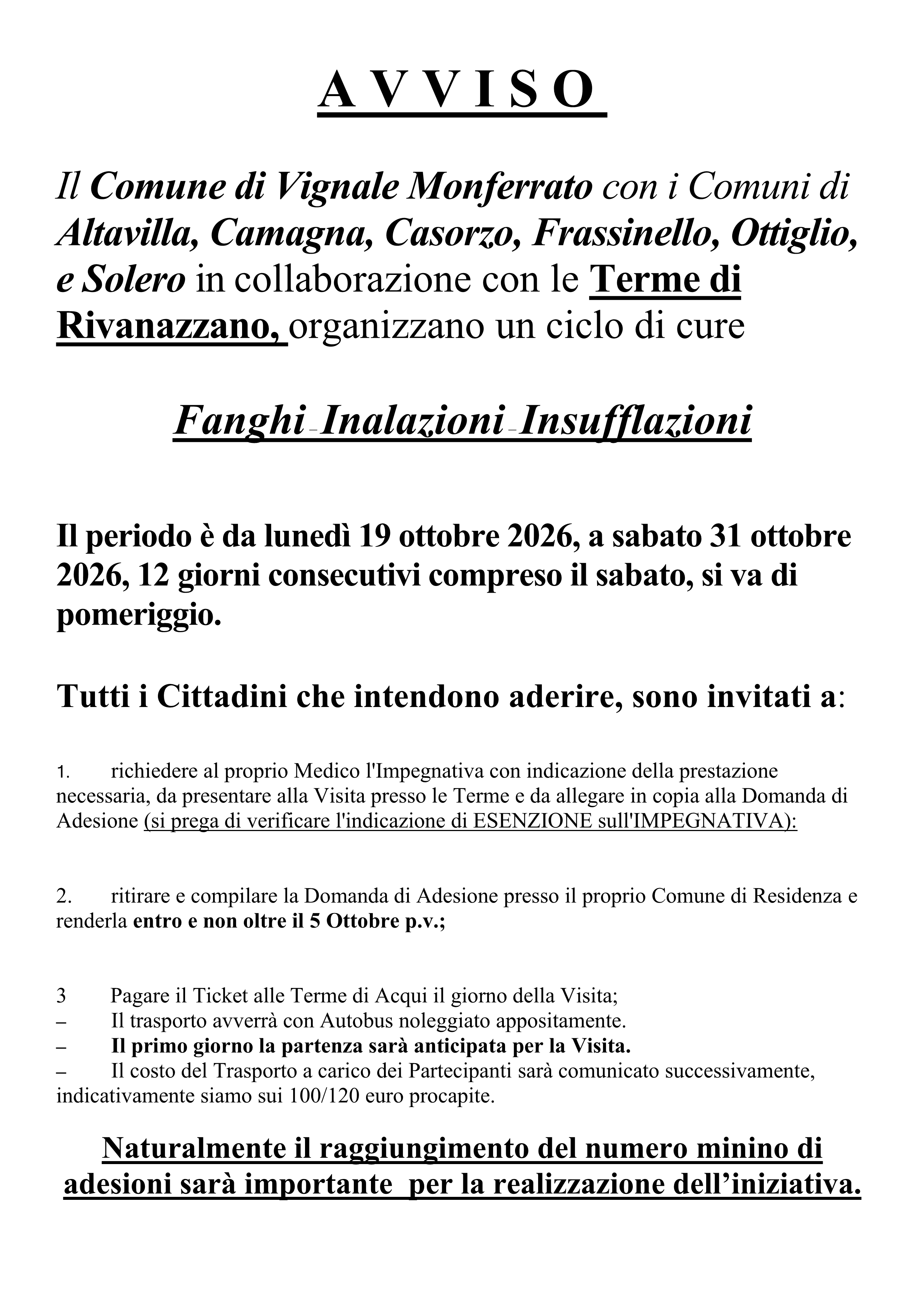 avviso terme